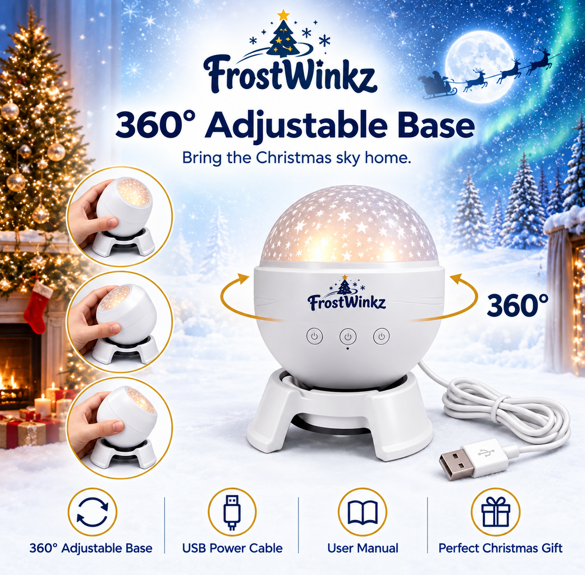 360 Christmas Projector
